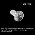 Uxcell M4 X 12mm Plastic Phillips Machine Screws Pc Flat Head Bolts Transparent 25pcs