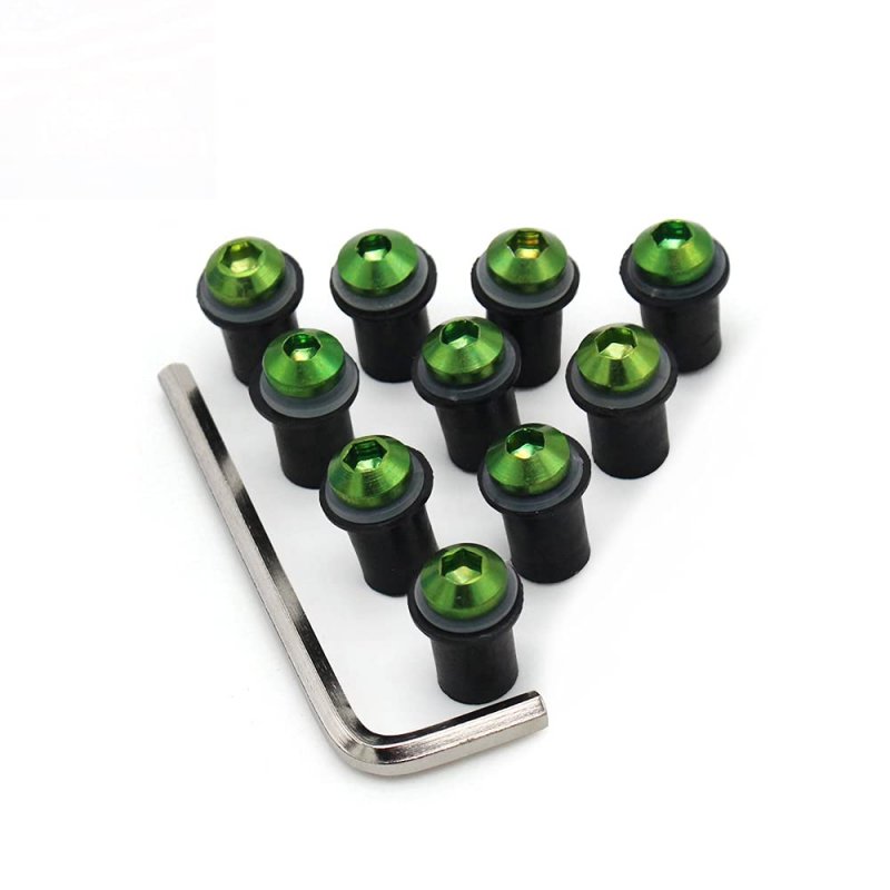 Green Motorcycle Windshield Bolts For Honda Cbr600rr F5 2003-2012 2006 2007 2008 2009 2010 2011 Windscreen Screw