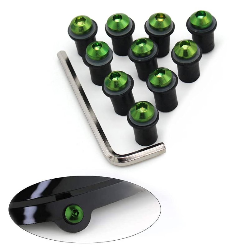 Green Motorcycle Windshield Bolts For Honda Cbr600rr F5 2003-2012 2006 2007 2008 2009 2010 2011 Windscreen Screw