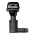 Windshield Washer Nozzle For Mitsubishi Galant 24 2005 2006 2007 Black Plastic Snap On 0 12 In Hose Port 0 66 Mounting Hole 