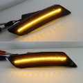 Ats Xt5 Amber Led Front Side Marker Lamps Replacement For 2013-2014 Cadillac 2017-2022 Xt5 2019-2021 Chevy Blazer Smoked Lens 