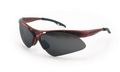 Sas Safety 540-0001 Diamondback Eyewear With Polybag Shade Lens Red Frame 