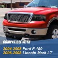 Factory Style Headlights Assembly Compatible With Ford F150 Lincoln Mark Lt 2004-2008 Driver And Passenger Side Black Housing