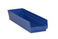 Aviditi Binps122b Plastic Shelf Bin Boxes 23 5 8 X 6 4 Blue Pack Of 