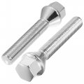 Uxcell M12 X 1 5 Car Wheel Studs Set Taper Seat 17 Mm Shank Bolts Lug Silver Tone 10pcs