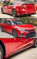 Mc Style Jdm Fe180 Painted Two Tone Rallye Red Gloss Black Side Skirt Extension Compatible For 2022 2023 Honda Civic Ex Lx Si
