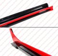 Mc Style Jdm Fe180 Painted Two Tone Rallye Red Gloss Black Side Skirt Extension Compatible For 2022 2023 Honda Civic Ex Lx Si