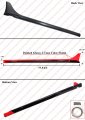 Mc Style Jdm Fe180 Painted Two Tone Rallye Red Gloss Black Side Skirt Extension Compatible For 2022 2023 Honda Civic Ex Lx Si