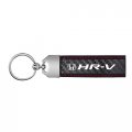 Ipick Image Made For Honda Hr-v Real Black Carbon Fiber Loop Strap Key Chain With Red Stitching