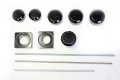 Httmt Mt254-003- Motorcycle Black Fork Axle Caps Cover Compatible With Suzuk Gsx-r Gsxr600 Gsxr750 Gsxr1000