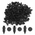 100pcs Black Plastic Rivets Fastener Fender Car Bumper Push Clips 6 5mm