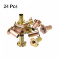 Uxcell M10x28mm T-nuts 4 Pronged Tee Nut Carbon Steel Threaded Inserts For Wood 24pcs