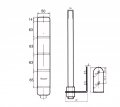 Baomain Industrial Signal Light Column Led Alarm Square Tower Indicator Flash Warning Buzzer Red Green Yellow Dc 12v Lta-402wj