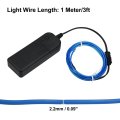 1 Meter 3ft Neon El Wire String Strip Blue Cold Light Glow For Car Interior Decoration