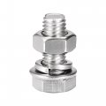 Uxcell M8 X 20mm Hex Head Screws Bolts Nuts Flat Lock Washers Kits 304 Stainless Steel Fully Thread Hexagon 6 Sets