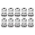 Uxcell 10pcs Pg7 Metal Waterproof Connector Fastener Locknut Stuffing Cable Gland