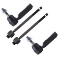 4 Piece Front Inner And Outer Tie Rod End Kit For Jeep Liberty 2002 2004 Ev402 Es3535 Es3536