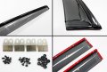 Smoke Tinted Clip On Door Window Visor W Black Trim Fits For 2015-2018 Volkswagen Mk7 Golf R Gti 4 Hatchback