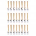 Uxcell 24pcs 5 Paint Brush 1 Width Soft Nylon Bristle With Wood Handle For Wall Cabinets Fences White