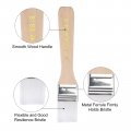Uxcell 24pcs 5 Paint Brush 1 Width Soft Nylon Bristle With Wood Handle For Wall Cabinets Fences White