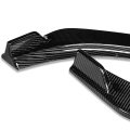 Auto Dynasty 3pcs Car Front Bumper Lip Spoiler Wing Body Kit Compatible With Mazda 6 2019-2021 Real Carbon Fiber