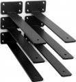 6 Pack 12 Inch Black Hidden L Shelf Bracket 1 5 Thicked Irons Metal Industrial Modern Bracket Brackets For Shelves Suppor2 Inch 