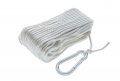 Seachoice Anchor Line Rope Hollow Braid Polypropylene White Spring Hook 3 16 In X 100 Ft 
