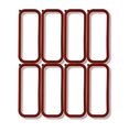 Mr Gasket 61050g Intake Plenum Molded O-ring Style Seals Set Of 8 For Use W Cathedral Port Heads 
