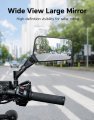 Universal Motorcycle Mirrors 5 6x3 6 In Wide Convex Rearview Mirror With Anti Vibration M10 Mount And 360 Degrees Rotatable