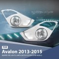Fog Light Lamps With H11 Bulbs And Chrome Cover Bezels For Toyota Avalon 2013 2014 2015 Includes Wiring Harness Switch Relay