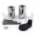 Smt-no Cut Aluminum Frame Slider Crash Protector Compatible With 2001 2002 Suzuki Gsxr 1000 Gsx-r Chromed B01726bhry
