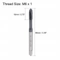 Uxcell M6 X 1 Spiral Point Threading Tap H2 Tolerance High Speed Steel Ticn Coated Round Shank With Square End Din371 376