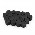 20pcs Black 21mm Car Vehicle Wheel Nut Lug Hub Covers Screw Dust Protect Caps 