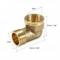 Uxcell Brass Pipe Fitting 90 Degree Street Elbow G3 4 Male X Female