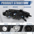 Auto Dynasty Led Projector Headlight Lamp Compatible With Toyota Camry L Le Se North American Built 2018-2022 Passenger Right