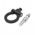 Uxcell Black Aluminum Alloy Bumper Trailer Ring Eye Towing Tow Hook Screw For Bmw E Series