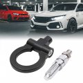 Uxcell Black Aluminum Alloy Bumper Trailer Ring Eye Towing Tow Hook Screw For Bmw E Series