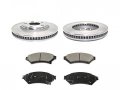 Front Ceramic Brake Pads And Rotor Kit Compatible With 2005-2008 Pontiac Grand Prix 