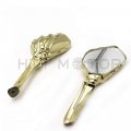 Httmt Mt333- Gold Skull Skeleton Mirrors 8mm 10mm Compatible With H-d Dyna Softail Sportster Touring