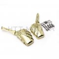 Httmt Mt333- Gold Skull Skeleton Mirrors 8mm 10mm Compatible With H-d Dyna Softail Sportster Touring