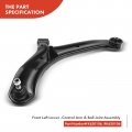 A-premium Front Left Lower Control Arm With Ball Joint Bushing Compatible Hyundai Accent 2000-2006