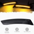 Partsam Smoked Lens Led Side Marker Lights Front Rear Bumper Lamps Reflectors Compatible With Camaro 2016021 Pack Of 4 2 X
