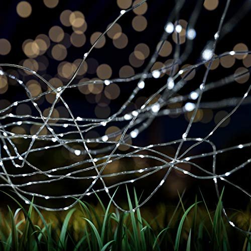 Pure Garden Cool White Outdoor Starry String Solar Powered Fairy 200 Led 8 Lighting Modes For Patio Backyard Events 463 X0 1