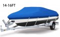 Bapmic 14-16 Ft Blue Oxford Cloth Boat Cover 210d For V-hull Fishing