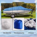 Bapmic 14-16 Ft Blue Oxford Cloth Boat Cover 210d For V-hull Fishing