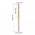 Uxcell High Speed Steel Straight Shank Twist Drill Bit Fully Ground Titanium Coated 2 1mm Diameter 49mm Total Length 25mm 6 Pcs