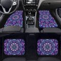 Horeset 3d Retro Floral Car Seat Cover Full Set With Steering Wheel Center Armrest Cushion Seatbelt Pad Front Rear Floor Mat