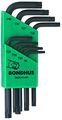 Bondhus 31734 Set Of 8 Star L-wrenches Short Length Sizes T9-t40 