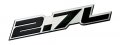 Erpart 2 7l Liter Embossed Black On Highly Polished Silver Real Aluminum Auto Emblem Badge Nameplate Compatible With Chevrolet