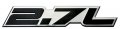Erpart 2 7l Liter Embossed Black On Highly Polished Silver Real Aluminum Auto Emblem Badge Nameplate Compatible With Chevrolet